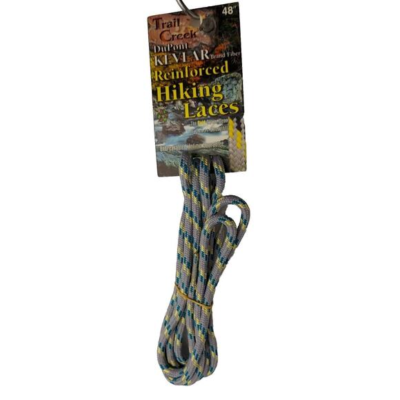 Heavy Duty 48" Boot Laces made with Natural Dupont™ Kevlar® Gray Hiking Work - Picture 1 of 5
